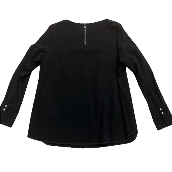 BOGNER NWT Judy Black Snap Cuff Blouse Black Women's Top Size 12 Outdoors Snow - Picture 2 of 6
